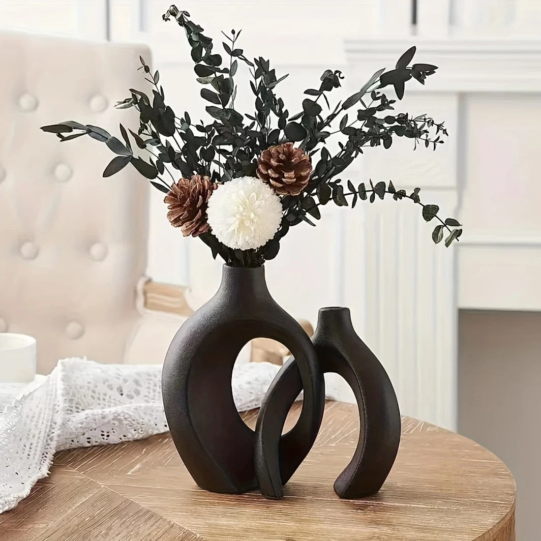 Hollow Nordic Modern Ceramic Vase - Nestelier