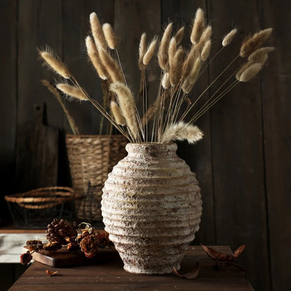 Vintage Handcrafted Clay Pottery Vase - Nestelier