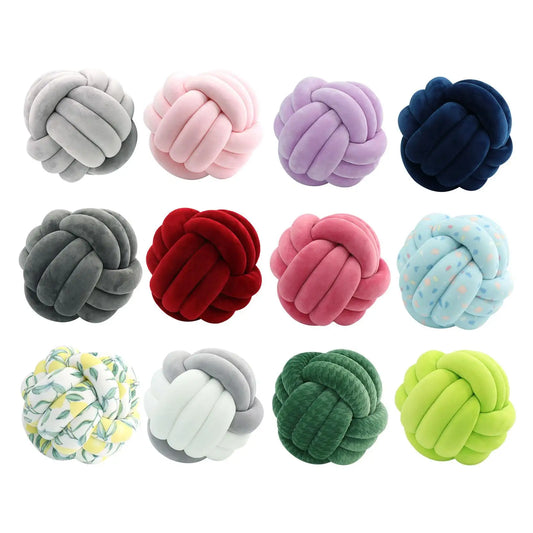 Nordic Knotted Plush Pillow – Soft Decorative Cushion - Nestelier