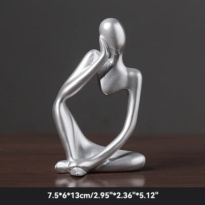Nordic Sandstone Thinker Sculpture – Modern Minimalist Decor - Nestelier