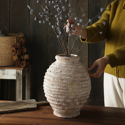 Vintage Handcrafted Clay Pottery Vase - Nestelier