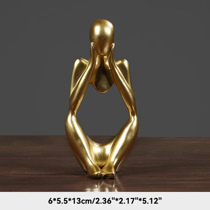 Nordic Sandstone Thinker Sculpture – Modern Minimalist Decor - Nestelier