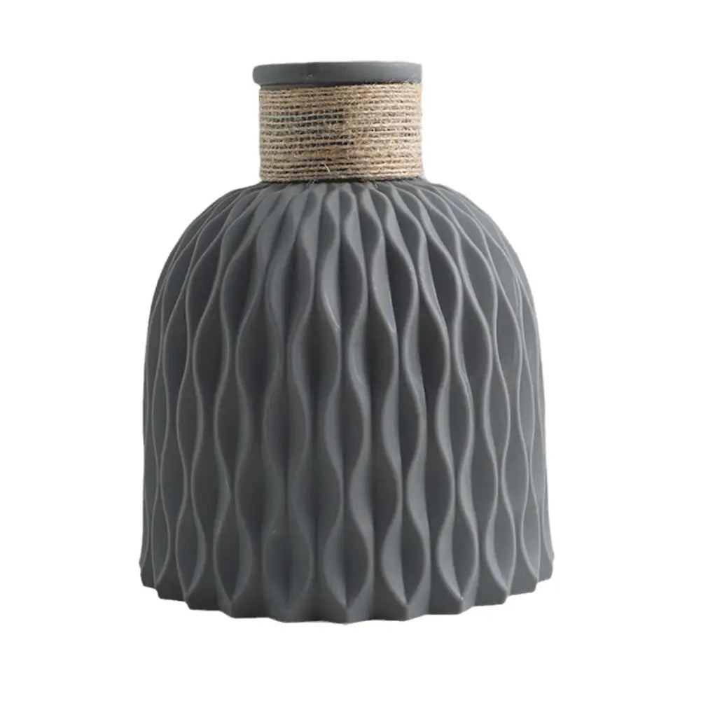 Water Ripple Vase with Rope Design - Nestelier