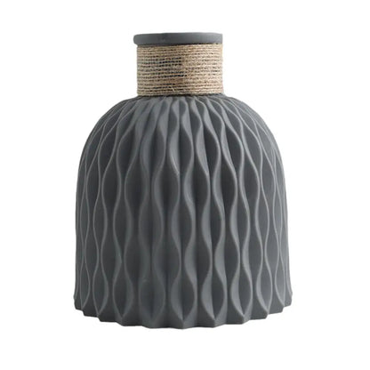 Water Ripple Vase with Rope Design - Nestelier