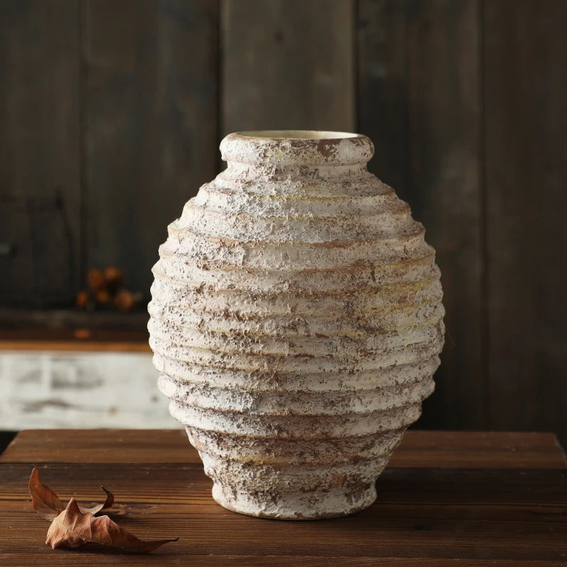 Vintage Handcrafted Clay Pottery Vase - Nestelier