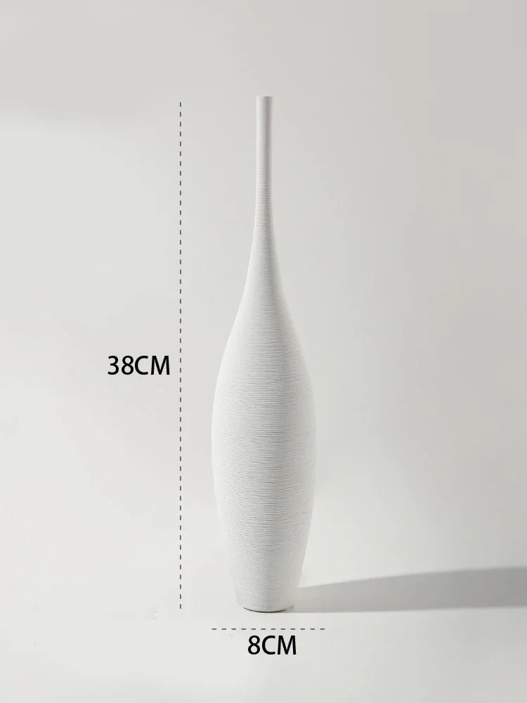 "Zen Minimalist Handmade Ceramic Vase – Black & White Artistic Decor - Nestelier