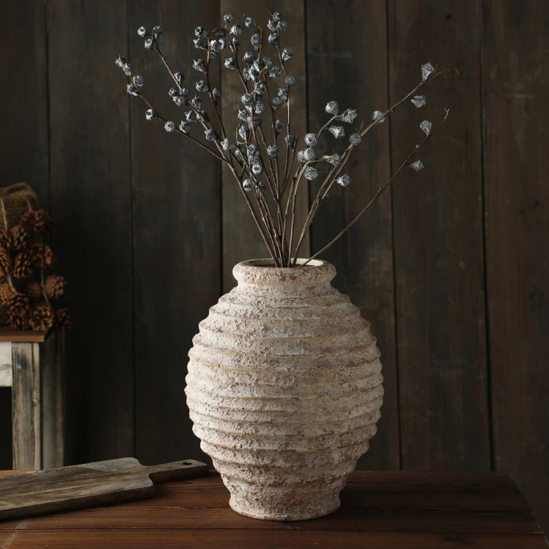 Vintage Handcrafted Clay Pottery Vase - Nestelier