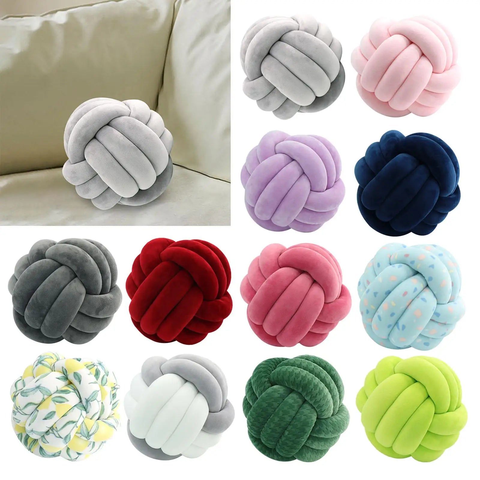 Nordic Knotted Plush Pillow – Soft Decorative Cushion - Nestelier