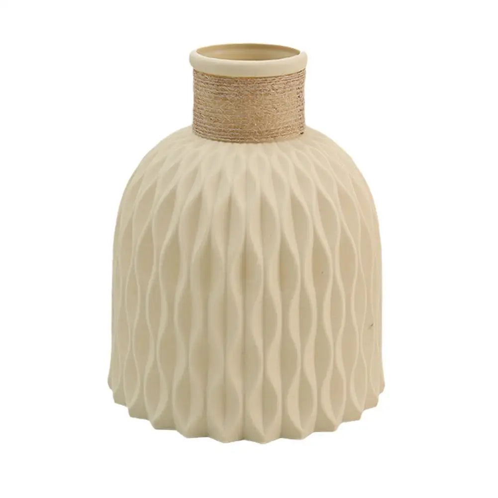 Water Ripple Vase with Rope Design - Nestelier