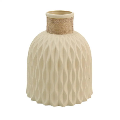 Water Ripple Vase with Rope Design - Nestelier