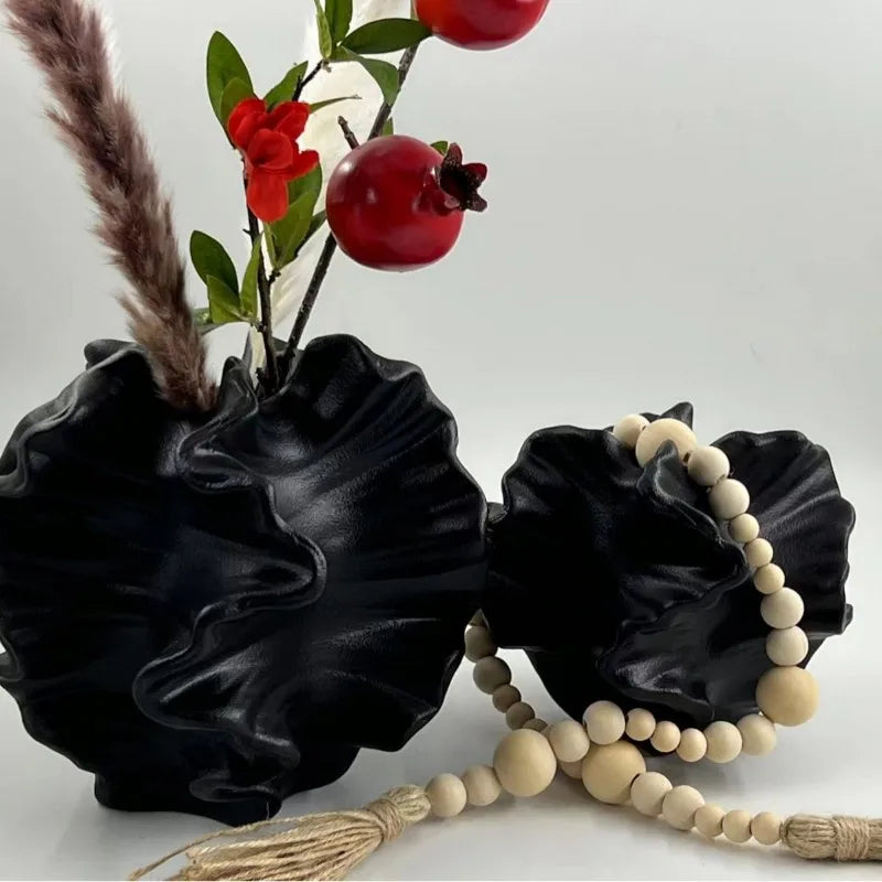 Ceramic Coral Vase Nordic Art Beige Matte - Nestelier