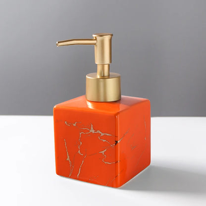 Luxury Marble Ceramic Soap & Shampoo Dispenser – Elegant Bathroom Accessories - Nestelier
