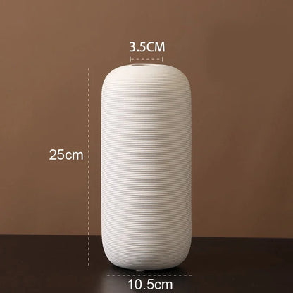 "Zen Minimalist Handmade Ceramic Vase – Black & White Artistic Decor - Nestelier