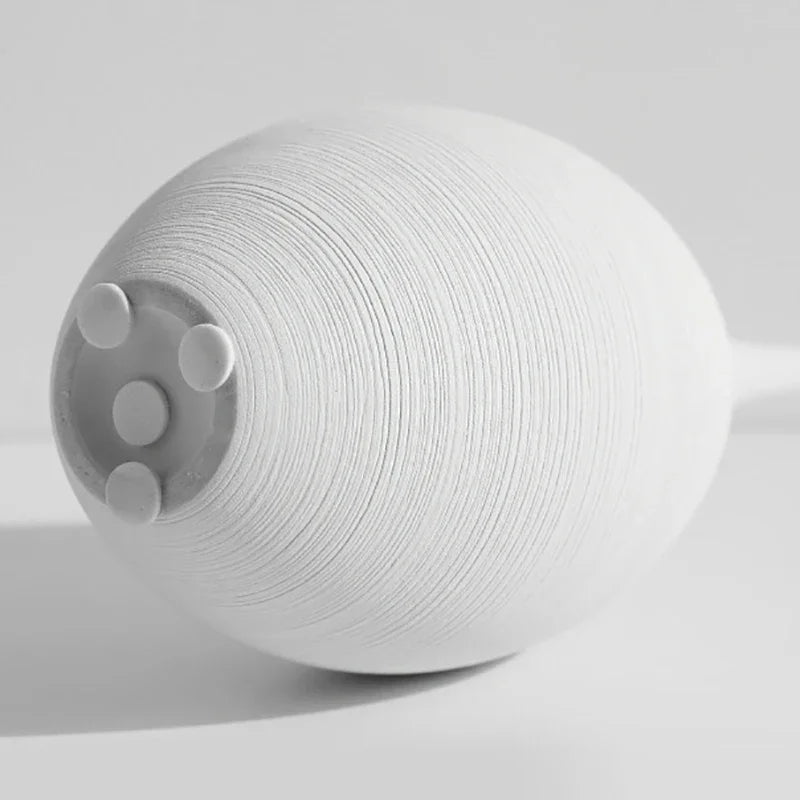 "Zen Minimalist Handmade Ceramic Vase – Black & White Artistic Decor - Nestelier
