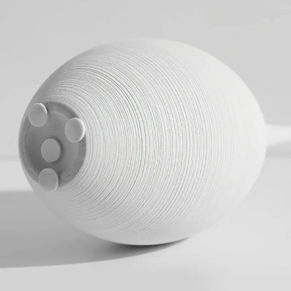 "Zen Minimalist Handmade Ceramic Vase – Black & White Artistic Decor - Nestelier