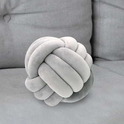 Nordic Knotted Plush Pillow – Soft Decorative Cushion - Nestelier
