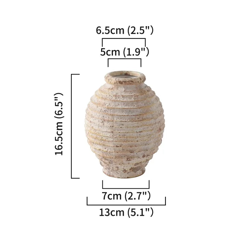 Vintage Handcrafted Clay Pottery Vase - Nestelier
