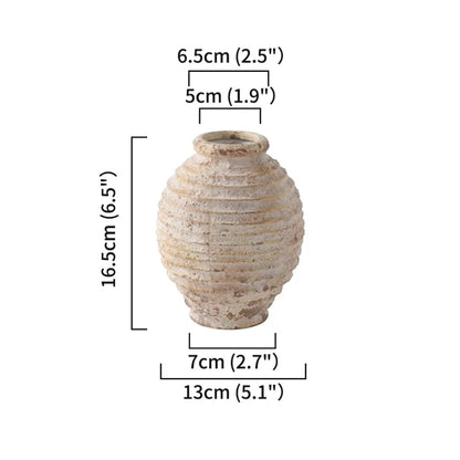 Vintage Handcrafted Clay Pottery Vase - Nestelier