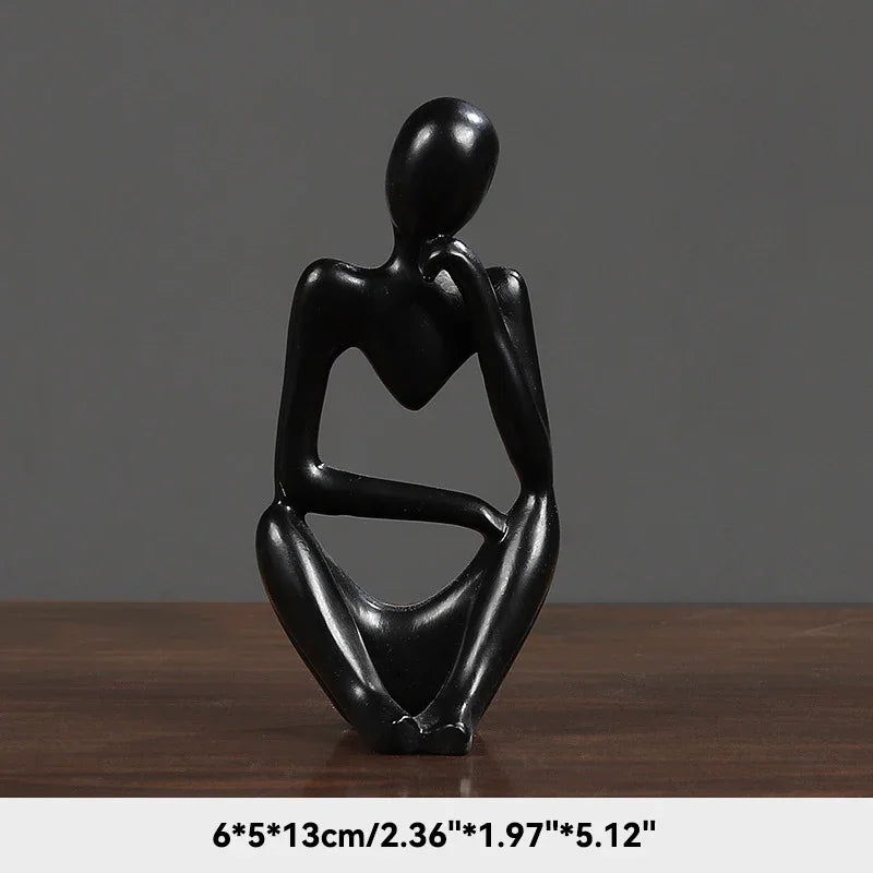 Nordic Sandstone Thinker Sculpture – Modern Minimalist Decor - Nestelier