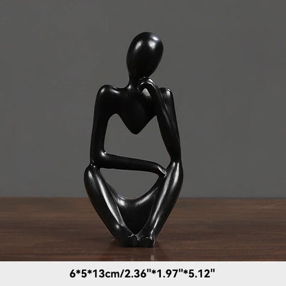 Nordic Sandstone Thinker Sculpture – Modern Minimalist Decor - Nestelier