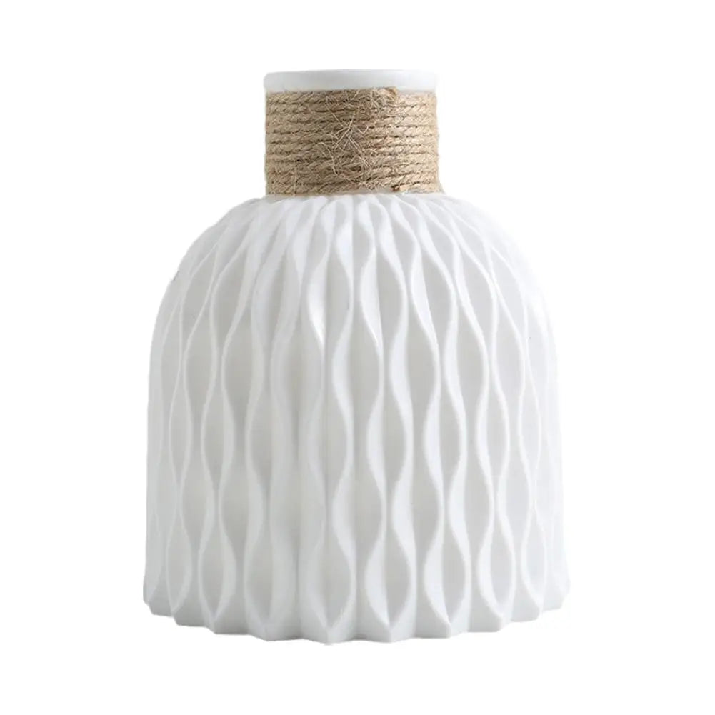 Water Ripple Vase with Rope Design - Nestelier