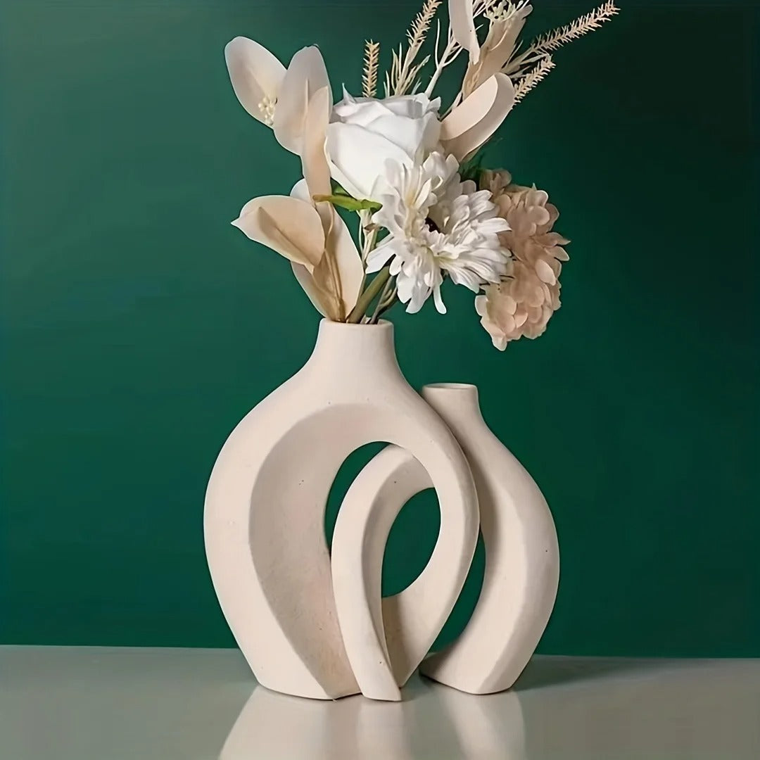 Hollow Nordic Modern Ceramic Vase - Nestelier