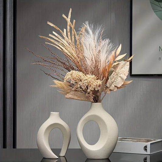 Hollow Nordic Modern Ceramic Vase - Nestelier