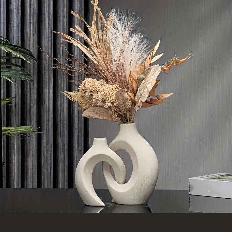 Hollow Nordic Modern Ceramic Vase - Nestelier