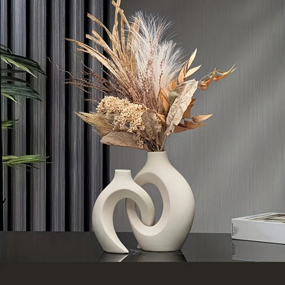 Hollow Nordic Modern Ceramic Vase - Nestelier