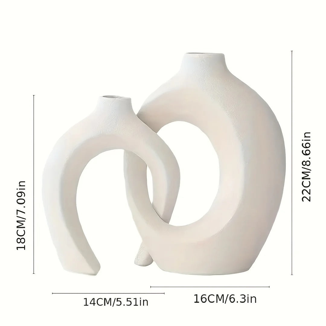 Hollow Nordic Modern Ceramic Vase - Nestelier