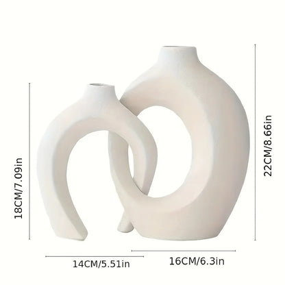 Hollow Nordic Modern Ceramic Vase - Nestelier